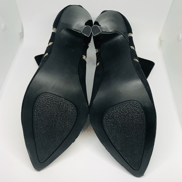 Black suede Mireille booties, size 9M - Picture 7 of 7